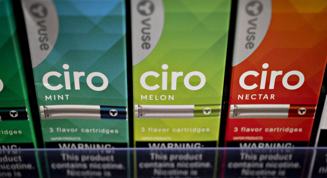 Most flavored e-cigarette cartridges will have to be pulled from the market in a move the government is stressing is not a ban. CREDIT: Daniel Acker/Bloomberg via Getty Images