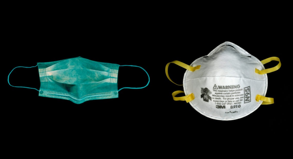 A surgical mask and an N95 respirator. Officials in China are urging citizens to wear masks in public to stop the spread of the coronavirus. But can a mask really keep you from catching the virus? Science Photo Library/ Getty Images; South China Morning Post/Getty Images