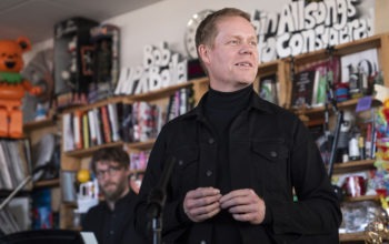 Max Richter performs during a Tiny Desk concert, on Oct. 21, 2019.