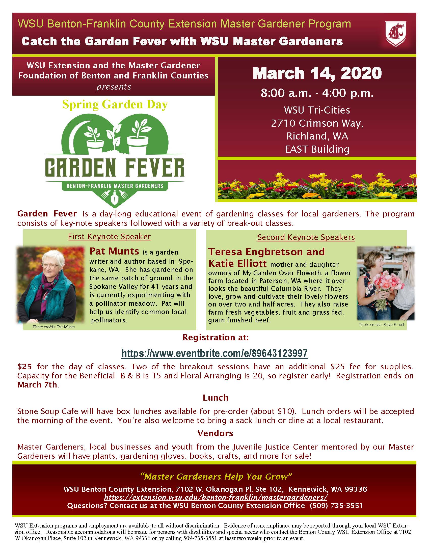 Wsu Master Gardeners Garden Fever All Day Educational Event
