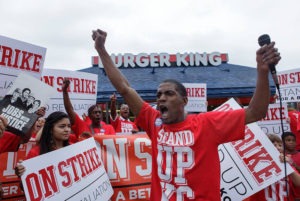 PROTESTERS AT RALLY