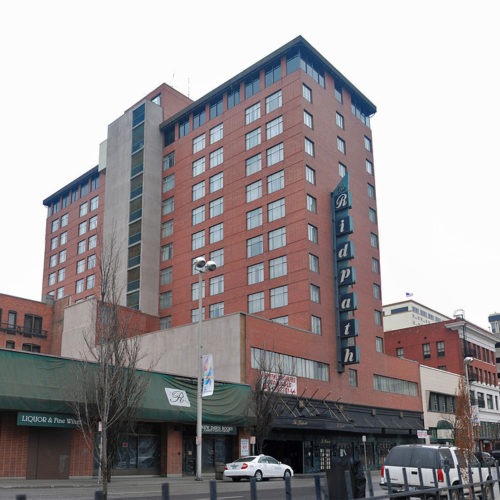 The former Ridpath Hotel in downtown Spokane was vacant for several years before developer Ron Wells and other got involved to help restore and convert it into affordable apartment housing. ARCHSPOKANE CC BY-SA TINYURL.COM/Y45W6Z2M