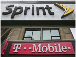 A federal judge ruled in favor of T-Mobile's takeover of Sprint in a merger that would combine the country's third- and fourth-largest wireless carriers. CREDIT: Bebeto Matthews/AP