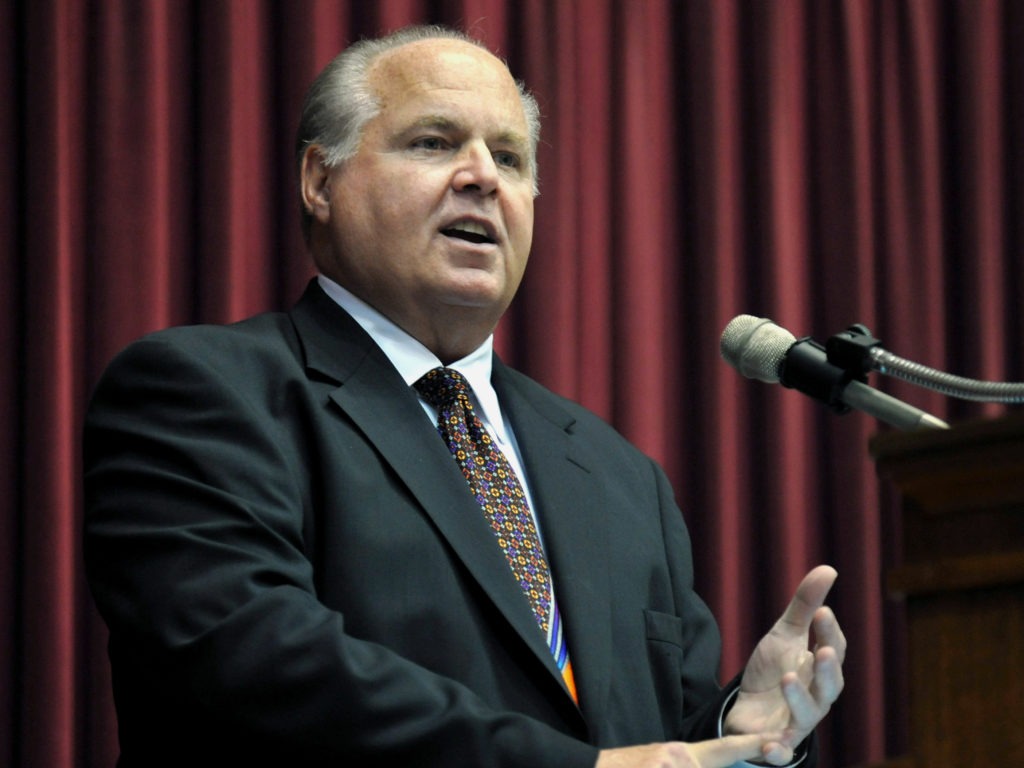Radio host Rush Limbaugh says he's been diagnosed with advanced lung cancer. Julie Smith/AP