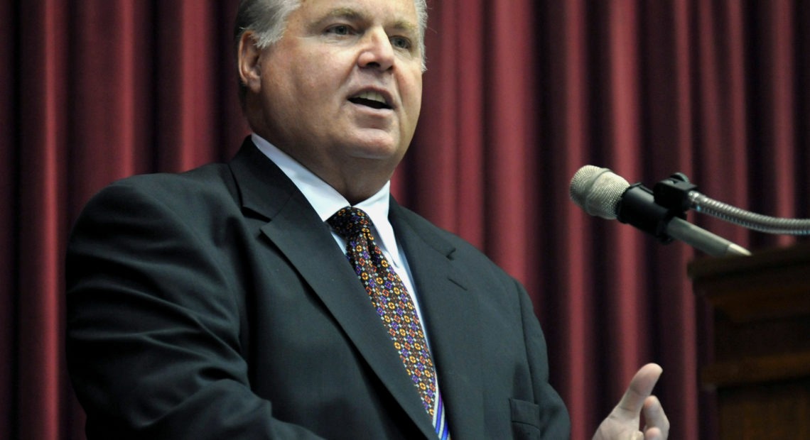 Radio host Rush Limbaugh says he's been diagnosed with advanced lung cancer. Julie Smith/AP