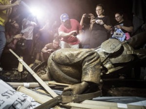 Confederate statue of Silent Sam.