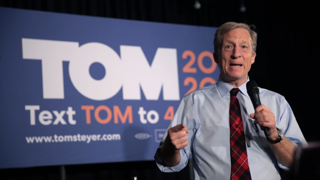 Democratic presidential candidate Tom Steyer had spent more time on the ground in South Carolina than any other candidate did. CREDIT: Scott Olson/Getty Images