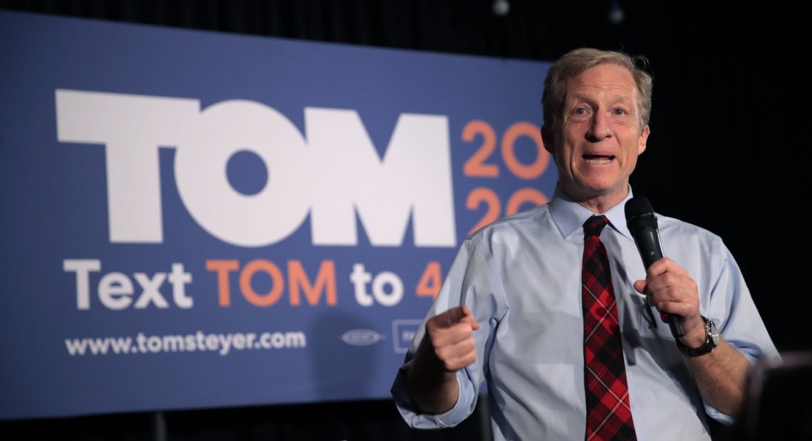 Democratic presidential candidate Tom Steyer had spent more time on the ground in South Carolina than any other candidate did. CREDIT: Scott Olson/Getty Images