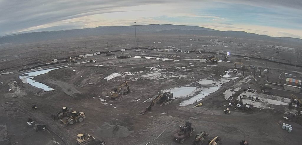 The site of Hanford's Plutonium Finishing Plant as crews finalized the main demolition in February 2020.