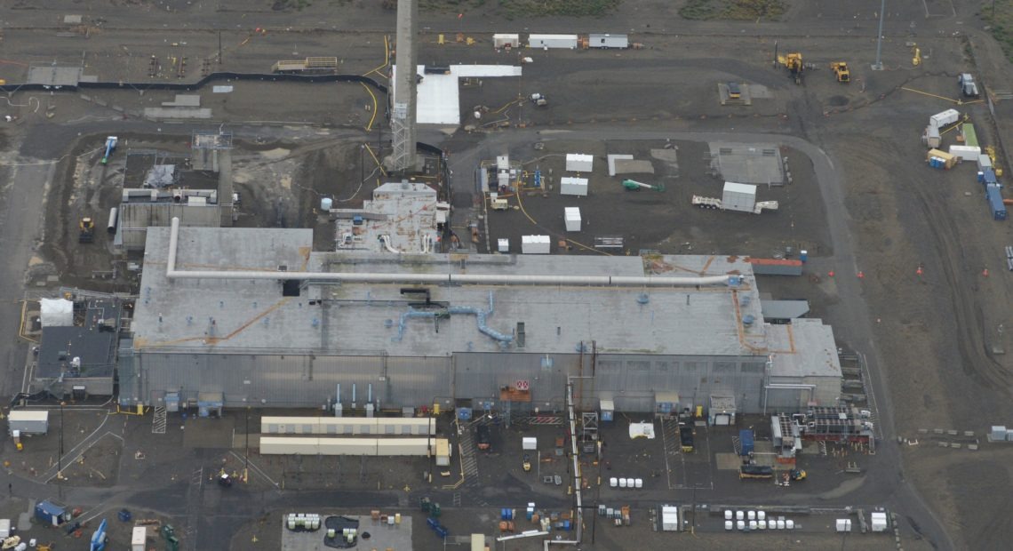 Hanford's shuttered Plutonium Finishing Plant has not produced its titular plutoium "buttons" since it closed in 1989, but crews just finished the main demolition. CREDIT: CH2M Hill Plateau Remediation Company