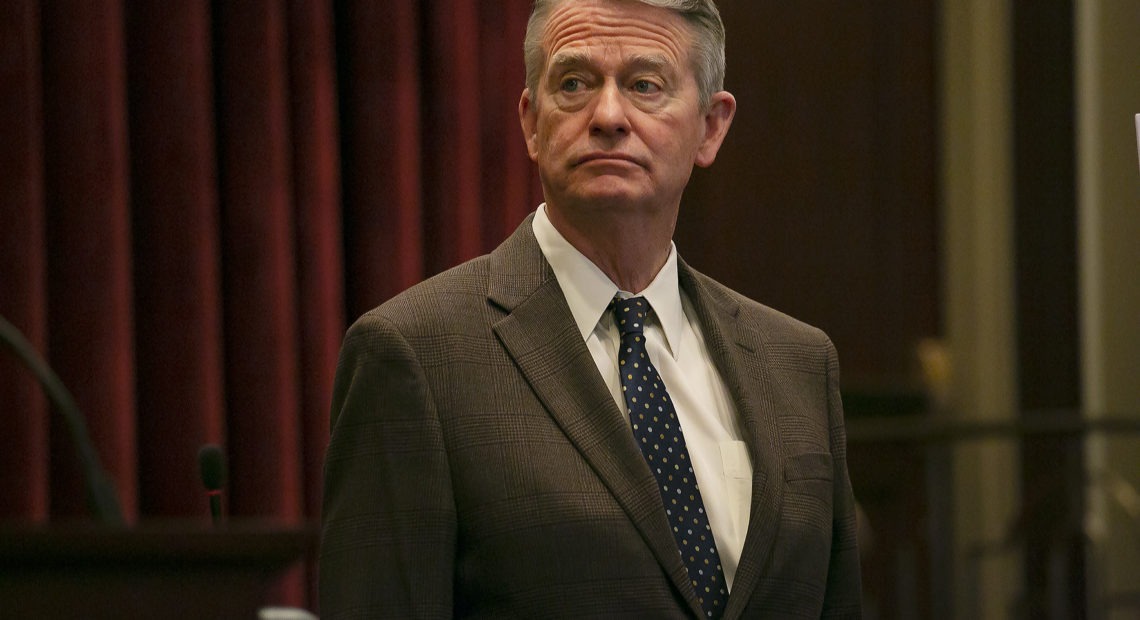 In the face of rising unemployment and shriveling tax revenues, Gov. Brad Little cut state spending by $40 million Friday. “We know this number is going to be necessary.” CREDIT: Sami Edge/Idaho EdNews