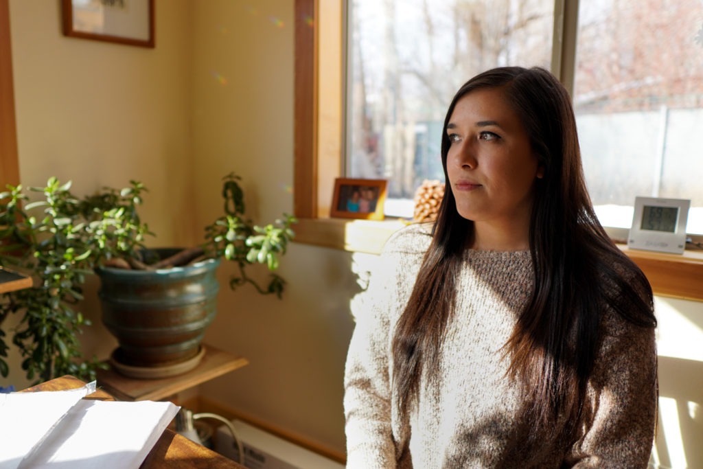 Brenda Lopez ran out of her office to meet her husband Francisco Morales by the roadside where he was pulled over by ICE agents after he dropped off his son at school in February 2020. Since then, she’s been fighting to bring him home to Twisp with the help of her community. CREDIT: Enrique Pérez de la Rosa/NWPB