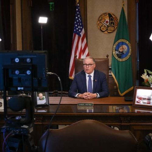 On Monday, March 23, Washington Gov. Jay Inslee addressed the state and issued a 'stay-at-home' order in a further attempt to slow the spread of the coronavirus outbreak. CREDIT: Governor's Office