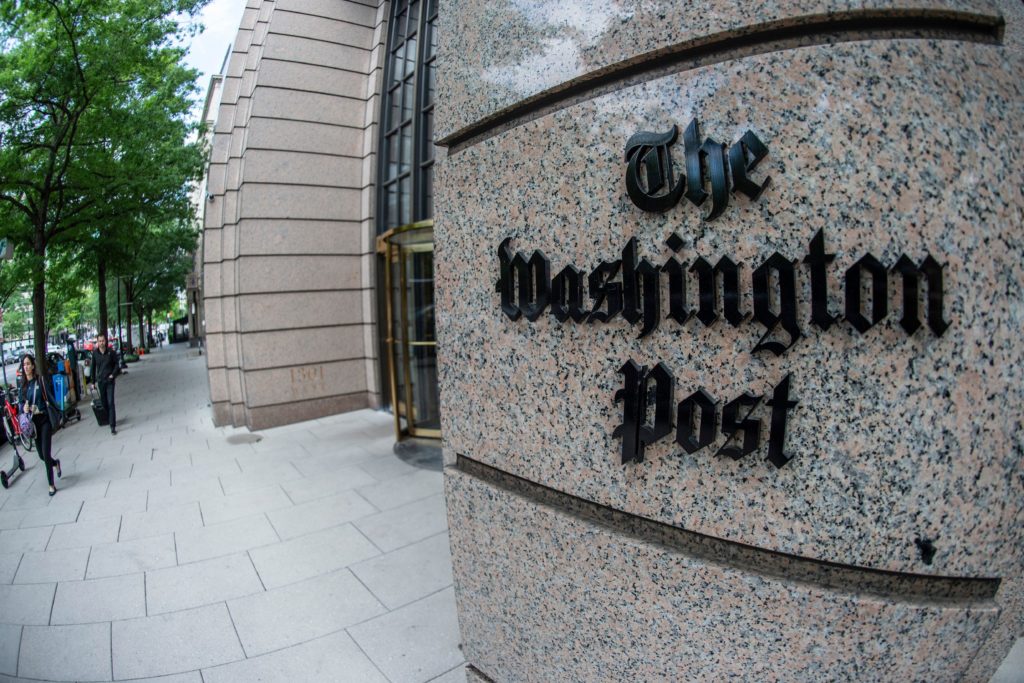 The Trump campaign has filed a lawsuit against The Washington Post. Eric Baradat/AFP via Getty Images