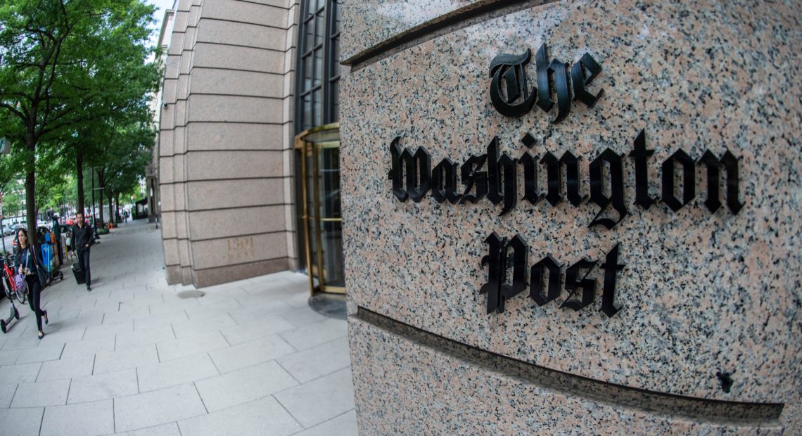 The Trump campaign has filed a lawsuit against The Washington Post. Eric Baradat/AFP via Getty Images
