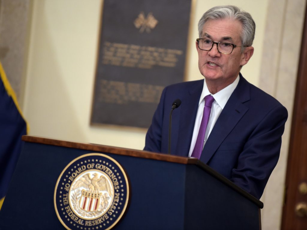 Federal Reserve Chairman Jerome Powell has been a frequent target of President Trump, who has urged the central bank to slash interest rates more aggressively. CREDIT: Eric Baradat/AFP via Getty Images