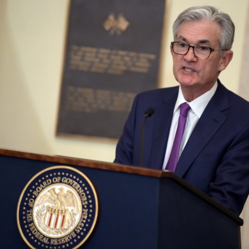 Federal Reserve Chairman Jerome Powell has been a frequent target of President Trump, who has urged the central bank to slash interest rates more aggressively. CREDIT: Eric Baradat/AFP via Getty Images