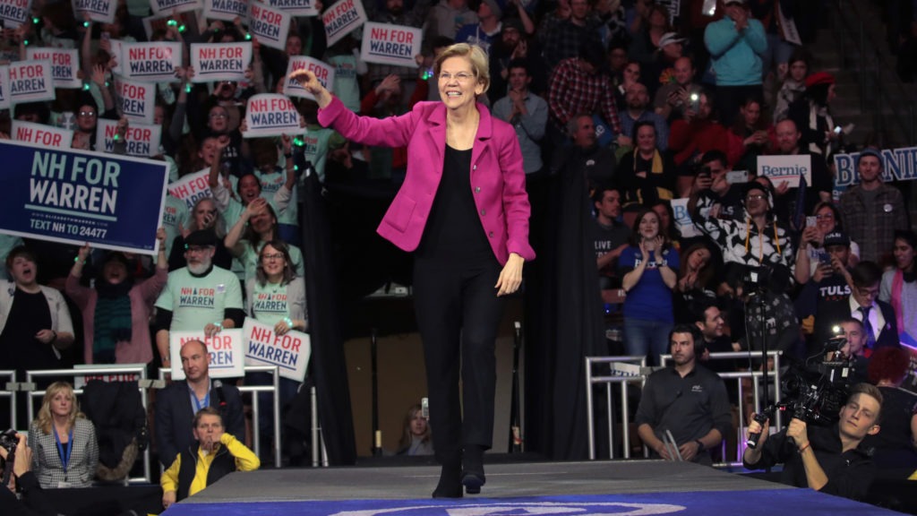 On the presidential campaign trail, Sen. Elizabeth Warren became known as the "woman with the plan." CREDIT: Scott Olson/Getty Images