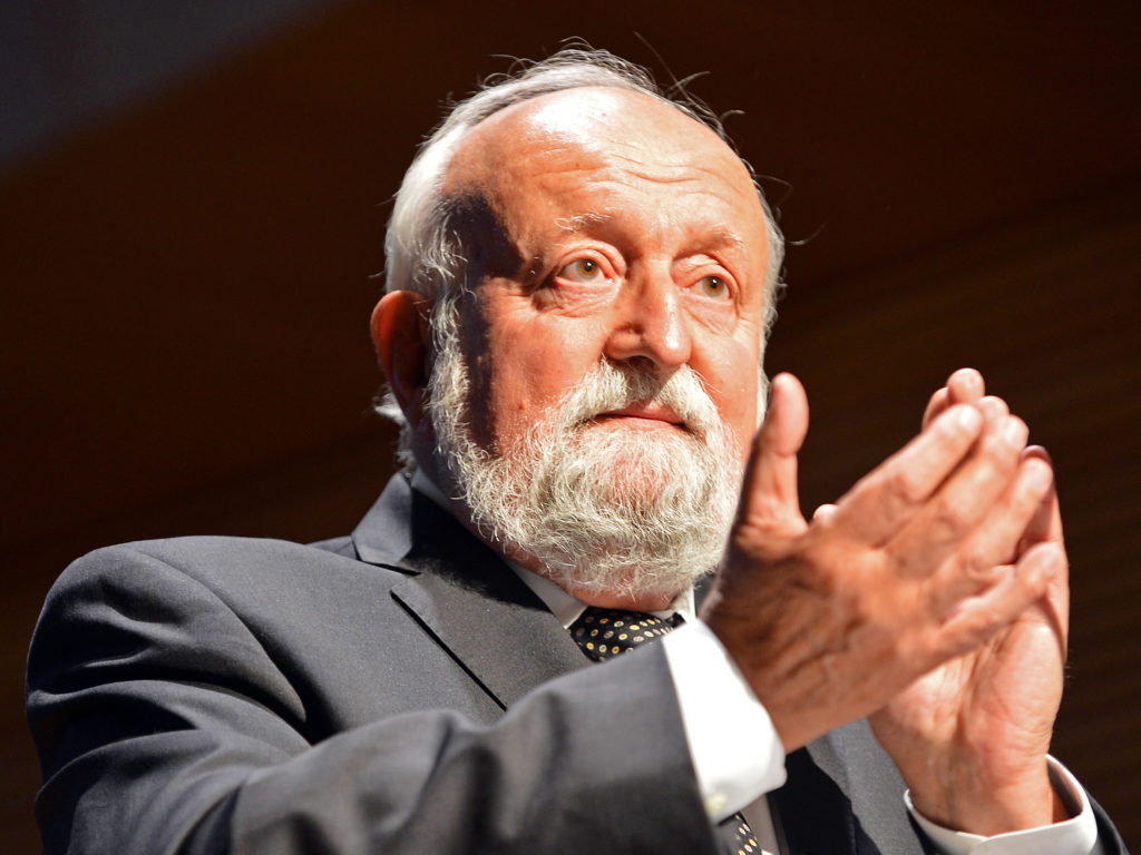 Polish composer Krzysztof Penderecki, at the opening of a music center named after him in southeastern Poland in 2013. CREDIT: Janek Skarzynsky/AFP / Getty Images