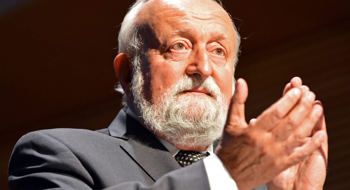 Polish composer Krzysztof Penderecki, at the opening of a music center named after him in southeastern Poland in 2013. CREDIT: Janek Skarzynsky/AFP / Getty Images
