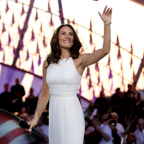 Laura Benanti performs in Washington in 2015. She recently asked high school students to send her videos of their musical theater performances after many of them were canceled. CREDIT: Paul Morigi/Getty Images