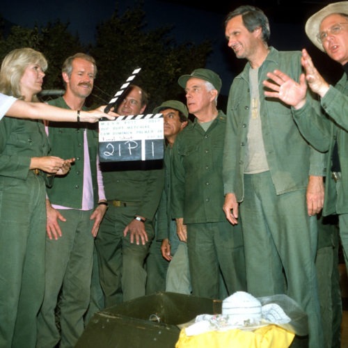 An image from the last episode of MASH on June 18, 1984 at the Malibu Creek State Park in California. Paul Harris/Getty Images