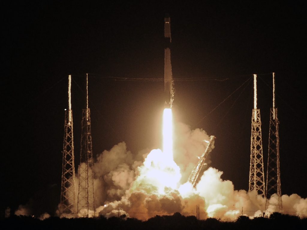 A SpaceX Falcon 9 rocket carrying more than 4,300 pounds of science and research, crew supplies and vehicle hardware to the International Space Station launches from pad 40 at Cape Canaveral Air Force Station in Florida. This is the final flight of SpaceX's first-generation Dragon cargo capsule. SOPA Images/SOPA Images/LightRocket via Getty Images