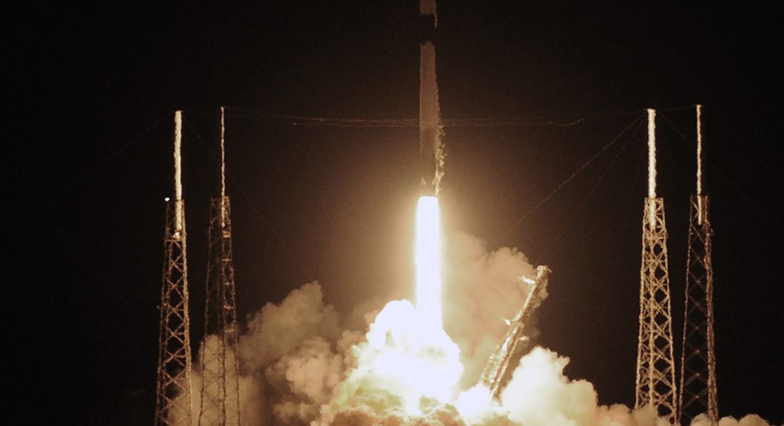 A SpaceX Falcon 9 rocket carrying more than 4,300 pounds of science and research, crew supplies and vehicle hardware to the International Space Station launches from pad 40 at Cape Canaveral Air Force Station in Florida. This is the final flight of SpaceX's first-generation Dragon cargo capsule. SOPA Images/SOPA Images/LightRocket via Getty Images