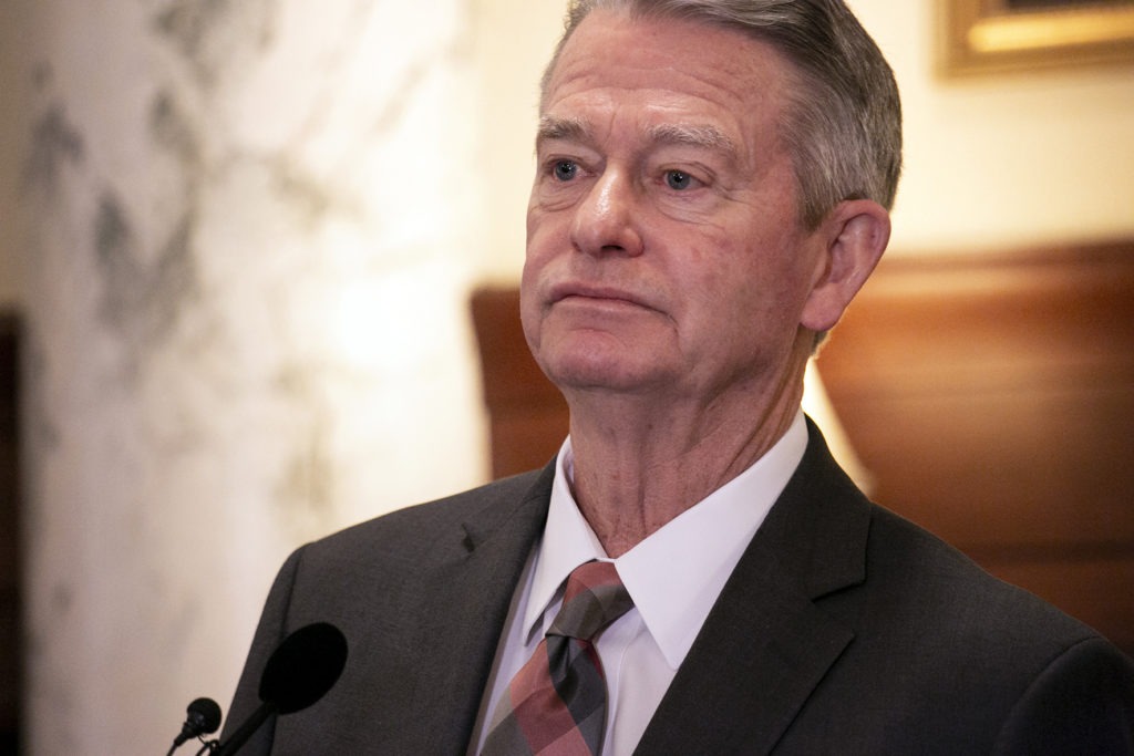 Gov. Brad Little extended his stay-at-home order April 15, while deferring to the State Board of Education, the State Department of Education and local administrators on the question of reopening schools. CREDIT: Sami Edge/Idaho EdNews