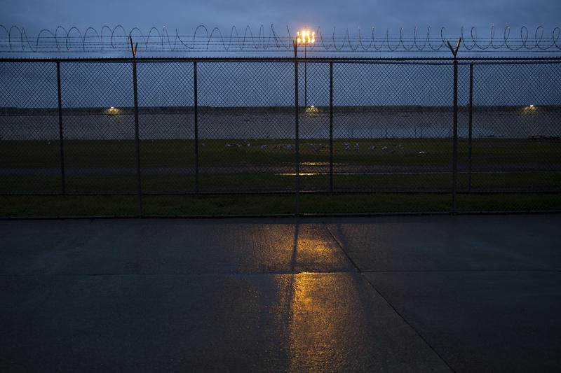 Nightfall at the Monroe Correctional Complex on Wednesday, November 29, 2018. Two units at the prison are currently on "precautionary quarantine." CREDIT: Megan Farmer/KUOW