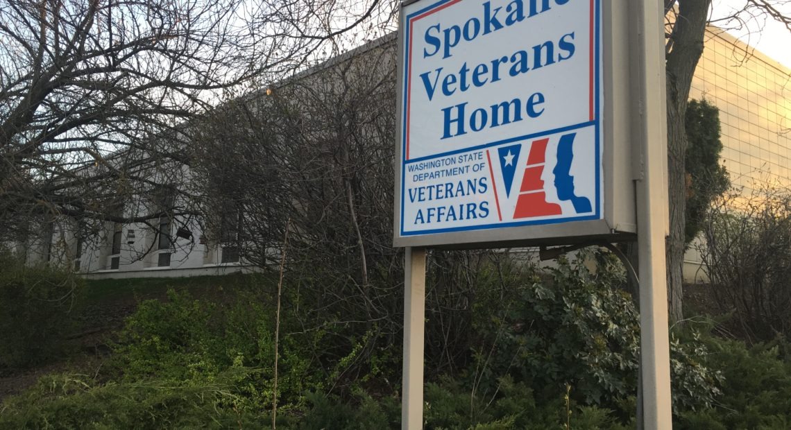 Washington's Dept. of Veterans Affairs confirmed a resident's coronavirus-related death at the Spokane Veterans Home, the first at a Washington veterans facility. CREDIT: Scott Leadingham/NWPB