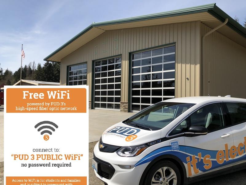 The Tahuya fire station, in rural Mason County, Washington, is one of the sites tapped to host a drive-up Wi-Fi hotspot.