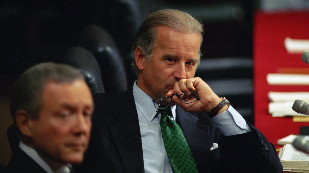 In 1993, Joe Biden, the current presumptive Democratic presidential nominee, was serving as a U.S. senator from Delaware. John Duricka/AP