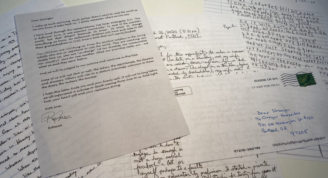 Letters submitted to the "Dear Stranger" project sponsored by Oregon Humanities. Martha Ann Overland/Courtesy Oregon Humanities