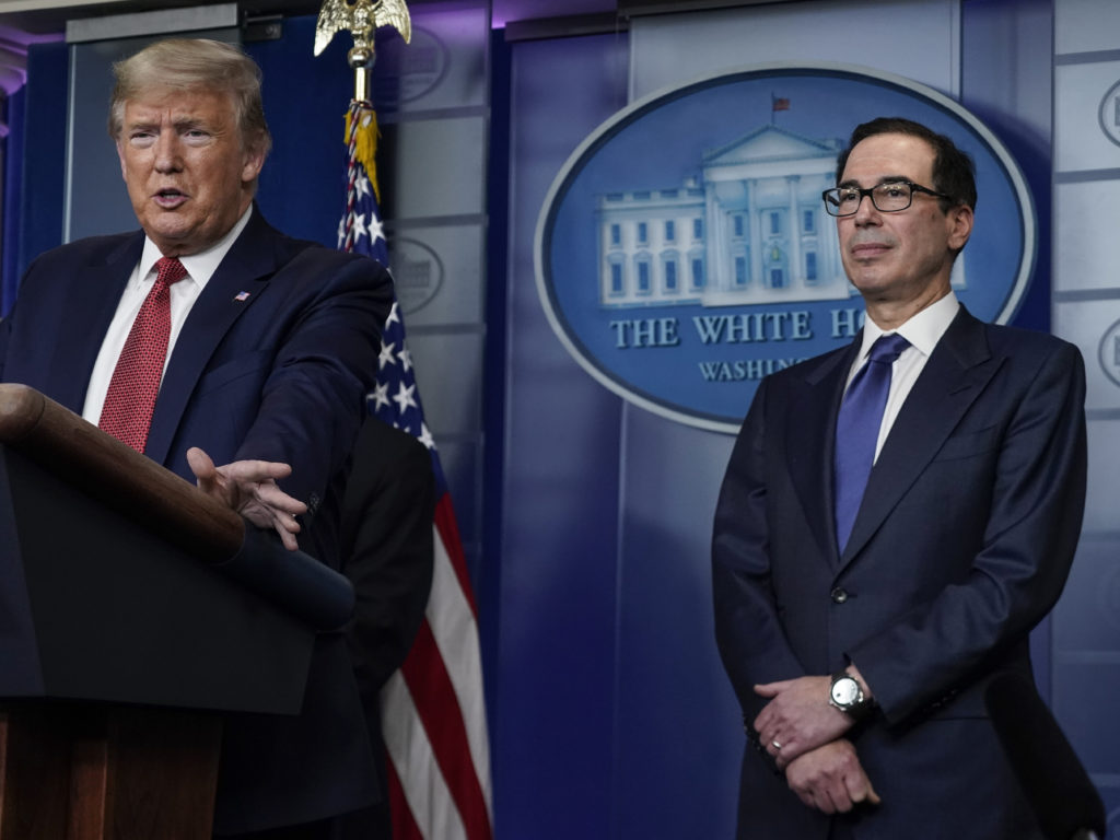 Treasury Secretary Steven Mnuchin previously estimated that payments to qualifying Americans would go out by mid-April. CREDIT: Drew Angerer/Getty Images