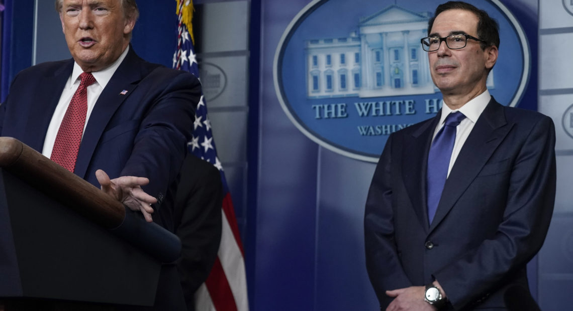 Treasury Secretary Steven Mnuchin previously estimated that payments to qualifying Americans would go out by mid-April. CREDIT: Drew Angerer/Getty Images