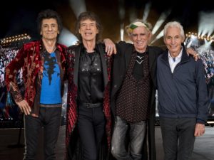 The Rolling Stones. From left: Ronnie Wood, Mick Jagger, Keith Richards and Charlie Watts.