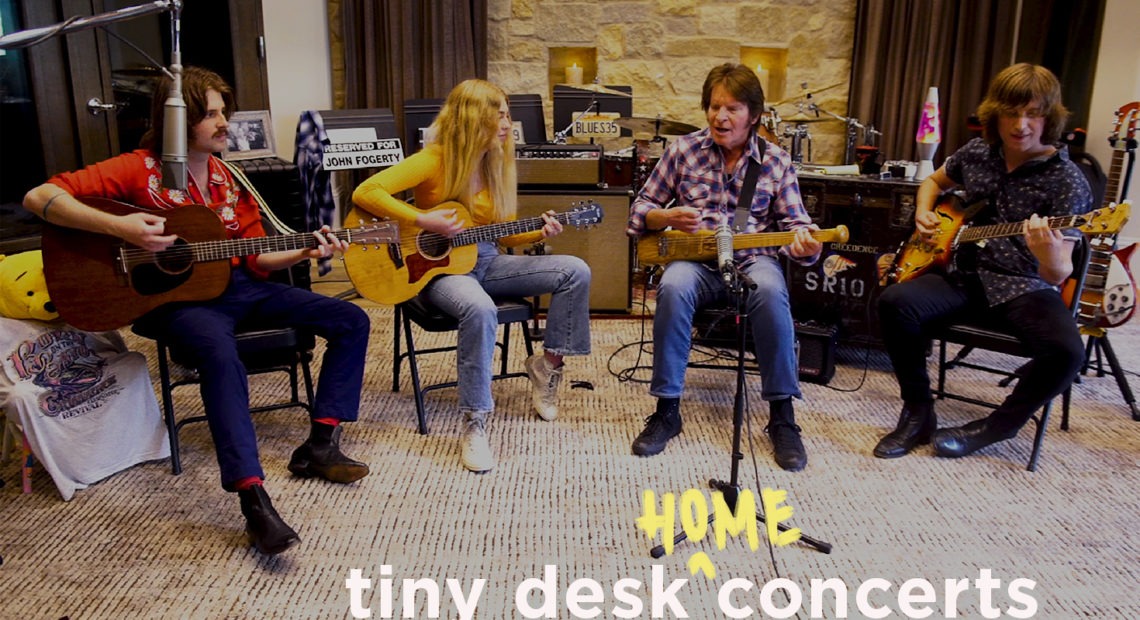 John Fogerty and family for an NPR Tiny Desk (home) concert