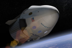 An arist's depiction of SpaceX's Crew Dragon