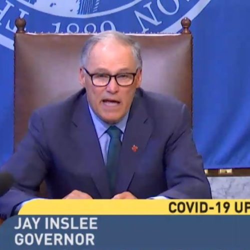 Washington Gov. Jay Inslee announced an extension of the state's stay home, stay healthy measures through May, while unveiling a four-phase economic reopening and recovery plane. CREDIT: TVW