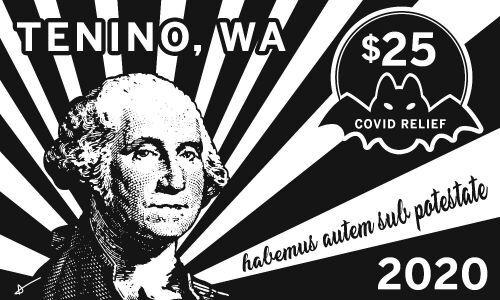 The design for wooden money Tenino, Washington, plans to print in response to the COVID-19 crisis, modeled after a Depression-era effort.
