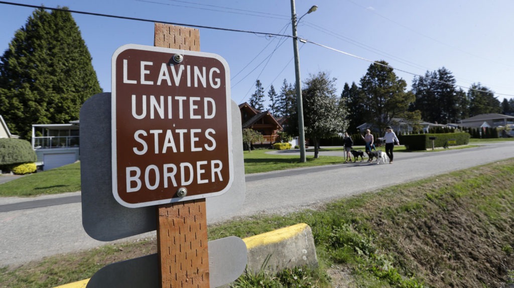 U.S. and Canada border - Washington and British Columbia