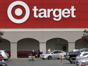 Target said it relied on its physical stores to fill 80% of online sales in the past three months. 