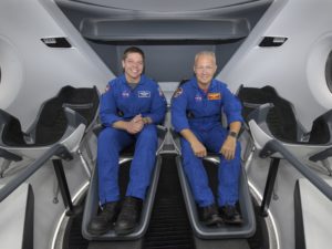 NASA astronauts Bob Behnken, left, and Doug Hurley, are assigned to fly on the first test flight of SpaceX's Crew Dragon May 27