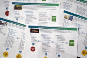The Centers for Disease Control and Prevention released flowchart-like tools on Thursday designed to guide businesses, schools, mass transit and other organizations through reopening. 