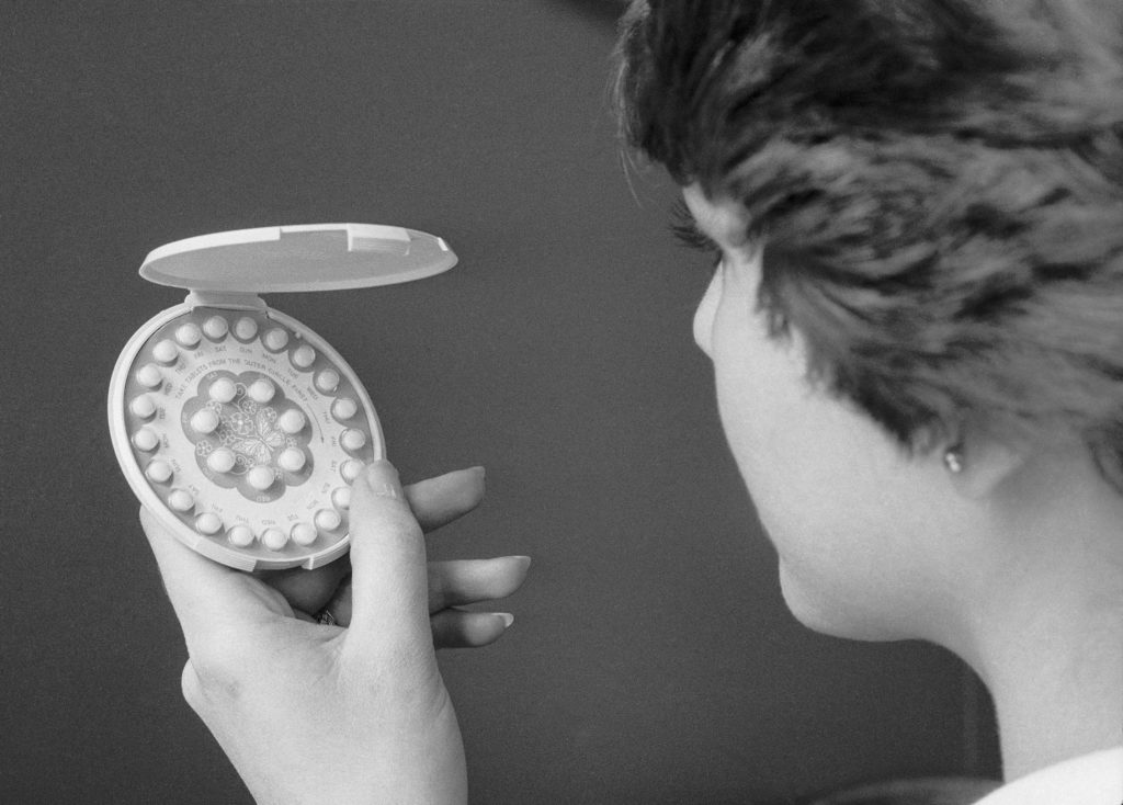 Birth control pills in 1976 in New York. The birth control pill was approved by the FDA 60 years ago this week. CREDIT: Bettmann/Getty Images