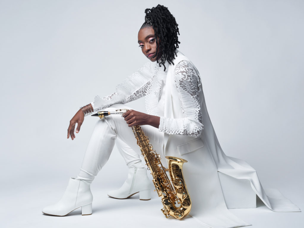 Aided by an ensemble cast of jazz musicians new and old, Lakecia Benjamin recorded the entirety of her new album 'Pursuance: The Coltranes' in two days. CREDIT: Elizabeth Leitzell/Courtesy of the artist