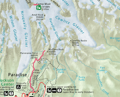 At 10,188 feet, Camp Muir on the south side of Mount Rainier is base camp for many summit expeditions beginning from the Paradise area of the national park. CREDIT: National Park Service