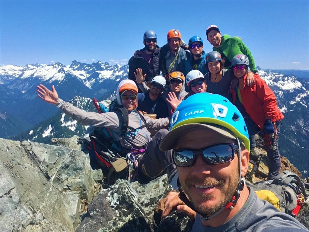 Kaf Adventures leads guided climbs of Washington and Oregon peaks, like this one in the Washington Cascades. But the business was largely put on hold as coronavirus shutdowns required. Courtesy of Kaf Adventures via Facebook
