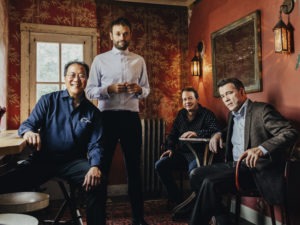 The musicians on Not Our First Goat Rodeo, from left to right: Yo-Yo Ma, Chris Thile, Stuart Duncan and Edgar Meyer. Josh Goleman/Courtesy of the artist